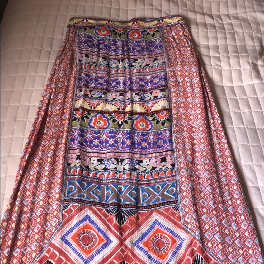Cute boho print maxi skirt